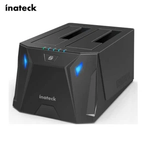 USB 3.0 to SATA Docking Station for Dual External Hard Drive 2.5" 3.5" HDD SSD - Afbeelding 1 van 7