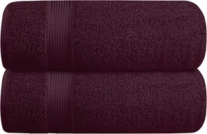Cotton 2 Pack Oversized Bath Towel Set 28X55 Inches, Large Bath Towels, Ultra Ab - Picture 1 of 12