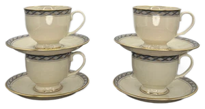 Lenox Harrison Cup and Saucer Coffee Tea Presidential Collection USA Set of 4 - Picture 1 of 3