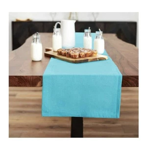 PROVIMO HOME Hemmed Table Runners (14 x 120 Inch, Teal) - Picture 1 of 8