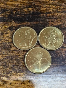 3 Walt Disney World 50th Anniversary Commemorative Gold Coins Lady Minnie Tinker - Picture 1 of 6