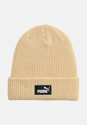 PUMA Cappelli Unisex Beige Berretto di lana Berretto Puma Ess High Crown Autunno - Immagine 1 di 4