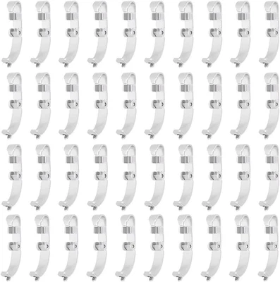 50Pcs Fold over Clasps 11.5Mm Long Stainless Steel Jewelry Clasps Metal Jewelry  - Image 1 of 4