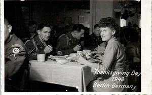 Real Photo, Military, Thanksgiving Day 1948 Berlin, Germany - Picture 1 of 2