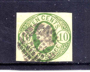 Estampilla de Estados Unidos - #U41 - USADA - 10 centavos 1861 corte cuadrado - CV $30 - Imagen 1 de 1