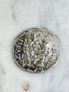 A MONETA DINARO CROAZIA RAGUSA DUBROVNIK SIGLA P ARG. g.0,50 17mm. OLD COIN - Picture 1 of 2