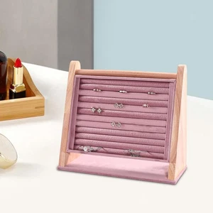 Rings Display Jewelry Velvet Display Case Jewelry Organizer Velvet Rings Holder - Picture 1 of 6