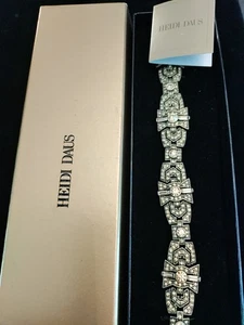 HEIDI DAUS Gold Bronze Amber Crystal Rhinestone Bracelet Beautiful  - Picture 1 of 8