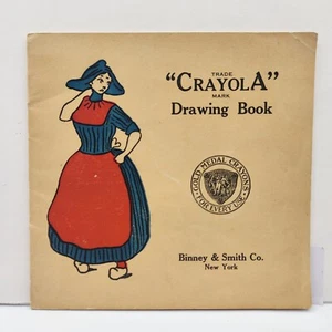Crayola Gold Medal Crayons Drawing Coloring Book Binney & Smith NY c.1920's - Picture 1 of 7
