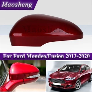 Red Left Rearview Door Side Mirror Cover Cap For Ford Mondeo/Fusion 2013-2020 - Imagen 1 de 6