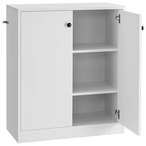 2-Door Storage Cabinet Buffet Cabinet Cabinet w/ Anti-Toppling Device &3-Tier - Picture 1 of 8