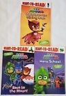 3 PJ Masks Books With Stickers Owlette and the Giving Owl, Race to the Moon 