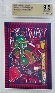 2020 Topps X Efdot Iconic Stadium Fenway Park Card #3 SP PR/1242 BGS 9.5 💎 Gem