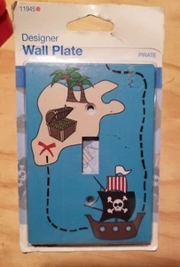 Nuovo interruttore piastra parete Jasco stanza dei ragazzi Pirate Treasure viti a levetta singole 11945 - Foto 1 di 2