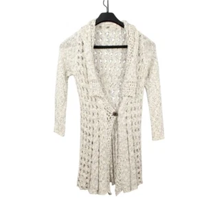 Soft Surroundings Women's Teresa Crochet Cardigan Cream Size Medium - Picture 1 of 10