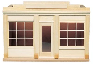 Dolls House Shop Room Box with 2 Windows Unfinished Flat Pack Kit 1:12 Scale - Picture 1 of 8
