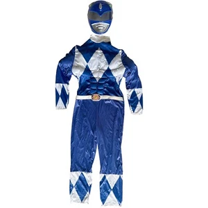 Adult Power Rangers Blue Ranger Costume XL 42-46 MUSCLES SUPER LEGEND - Picture 1 of 1