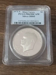 1971-S 40% Silver Eisenhower Ike Dollar PCGS PR69Dcam Silver DDO!!! - Picture 1 of 2