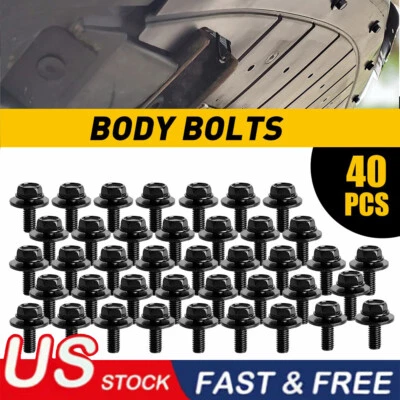 Pernos de cuerpo - M6-1,0 x 16 mm de largo - Arandela de 17 mm - Hexagonal de 10 mm - 40 pernos - Tornillos J#180 Foto 1 de 4