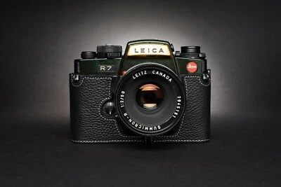 Genuine Real Leather Half Camera Case Bag Cover for Leica R7 R6 R6.2 R5 R4 R3 - image 1 of 4