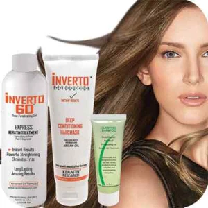 INVERTO 60 120ml Formaldehyde-free keratin Treatment Rich Proteins Repairs hair - Picture 1 of 12