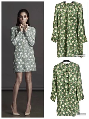 Marni Floral Print Crepe Mini Shift Dress Green Multi UK6-8 $1900 ASO Celeb NWOT - Image 1 of 4