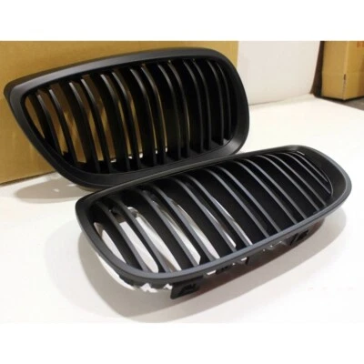 M Front Grille Fits For BMW E92 E93 335i M3 Coupe Convertible Matte Black 07-10 - Изображение 1 из 4