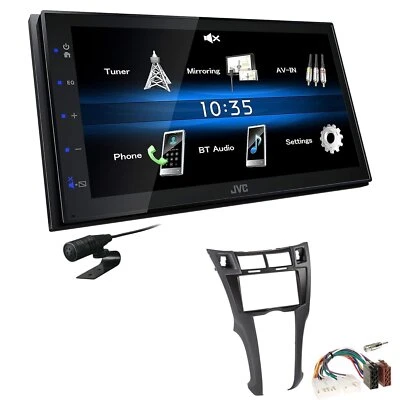 JVC Autoradio Touchscreen Bluetooth USB für Toyota Yaris schwarz ohne OEM Navi - Bild 1 von 4