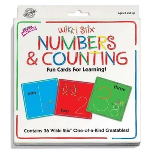 Wikki Stix Numbers and Counting Mouldable Waxy Sticks Travel Fidget Craft - Picture 1 of 3