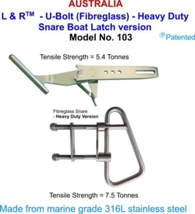 L&R Heavy Duty Boat Latch Kit for Fibreglass 6.5m+ Launch Retrieve Trailer Catch - Picture 1 of 8