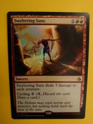 MTG Card. Sweltering Suns. Amonkhet Sorcery Rare  Red FOIL as pictured - Image 1 of 4