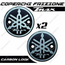 COPPIA COPERCHI FRIZIONE CARBON LOGO DI3 ARGENTO T-MAX TMAX 500 530 2001-2016