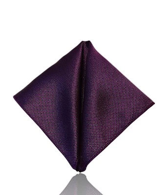 Nwot 9" X 9" Satin Pocket Square, Purple With Metallic Accents.  - Image 1 of 4