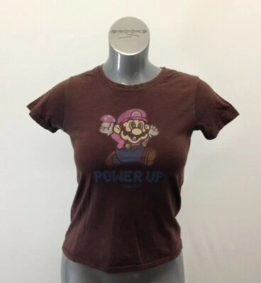 Camiseta Nintendo Mario Power Up Niñas Gráfica Talla Grande Marrón Manga Corta Foto 1 de 4