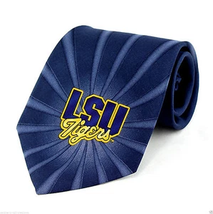 Louisiana State Tigers Mens Silk Necktie LSU University College Blue Neck Tie - Picture 1 of 2