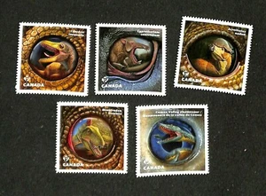 Canada - 2016 - Scott #2924i to 2928i - Die Cut Stamps - MNH - Dinosaurs - Picture 1 of 1