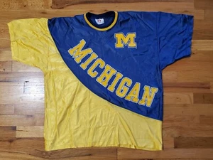 Vintage Michigan Wolverines Warm Up Jersey Shirt Sz Large Basketball NCAA 90s - Picture 1 of 4