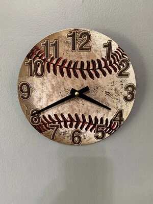 Baseball Clock 8” Battery Operated. Didapper - Image 1 of 2