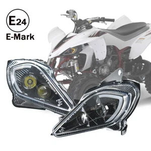 LED Headlamp For Yamaha YFZ 450 Raptor Wolverine 250 350 700 700R ATV 2006-2024 - Picture 1 of 17