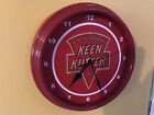 Keen Kutter Tools LOGO Knife Axe Garage Man Cave Advertising RED Clock Sign