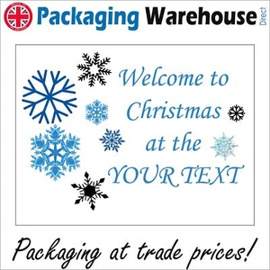 CM982 WELCOME TO CHRISTMAS AT THE YOUR TEXT PERSONALISED SIGN CUSTOM DECORATION - Picture 1 of 1