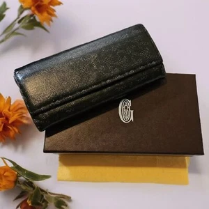 Goyard (authentisch) Goyardine schwarz Chevron Varenne kontinentale lange Geldbörse & Box - Bild 1 von 14
