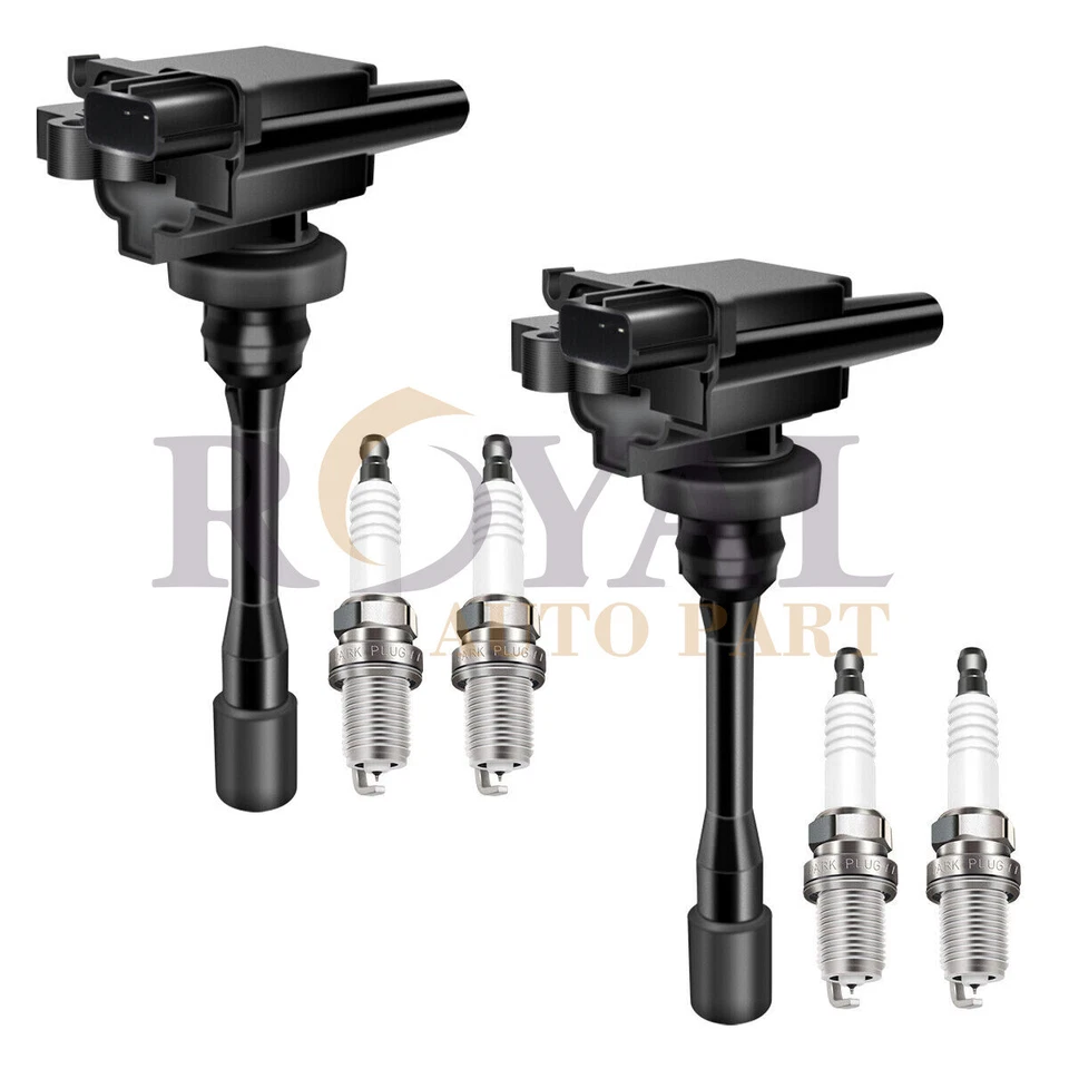 Ignition Coil & Spark Plug For Mitsubishi Lancer Mirage Galant Chrysler UF295 Foto 1 de 4