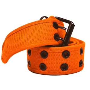 Cintura Tela Arancione Doppio Passamaneria Resistente Uomo Donna 100% Cotone Taglia (L) - Foto 1 di 2