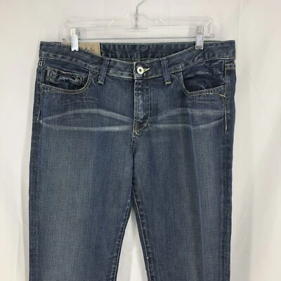 Pantalones de mezclilla azul punto en contraste corte bootcut Mod Loomstate 31 (35x34) Foto 1 de 4