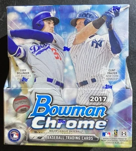 2017 BOWMAN CHROME BASEBALL FACT SEALED MASTER HOBBY BOX 2 CHROME AUTOS LAST ONE - Picture 1 of 2