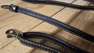 Bandolera negra imitación cuero desmontable repuesto bolso correa ajustable - Imagen 1 de 2