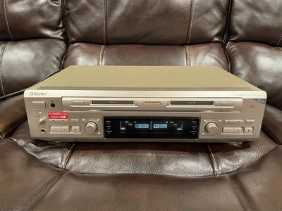 Gravador Sony MDS-W1 Double MiniDisc Player - Funcionando!  Frete dos EUA! - Imagem 1 de 4
