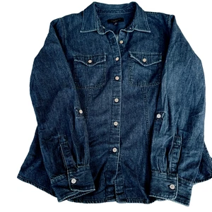 Talbots Mujer Camisa Denim Mediana con Botón Frontal y Bolsillos con Solapa. - Imagen 1 de 5