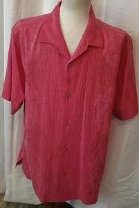 Camisa Hombre Tommy Bahama Manga Corta 100% Seda - 2XL - Patrón Floral - Imagen 1 de 11